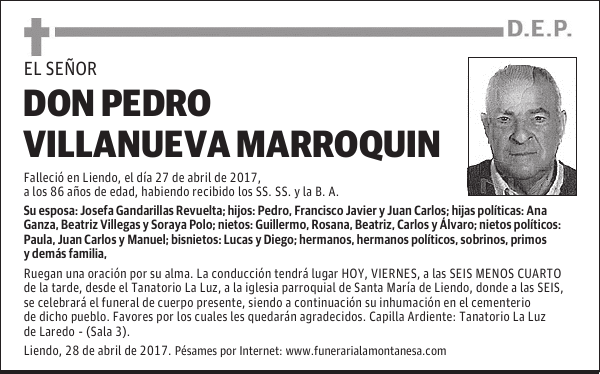 DON PEDRO VILLANUEVA MARROQUIN