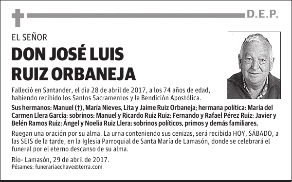 D. JOSÉ LUIS RUIZ ORBANEJA