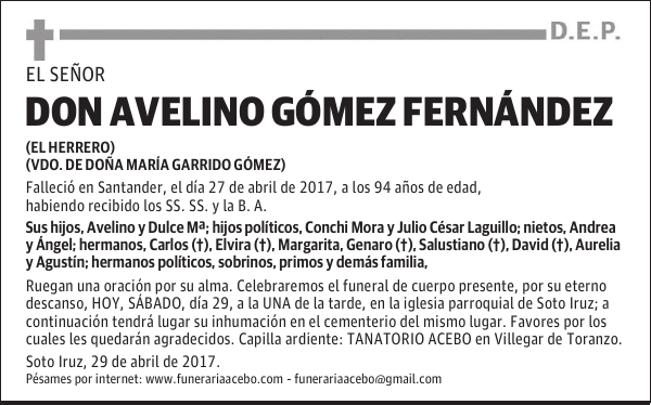 D. Avelino Gómez Fernández