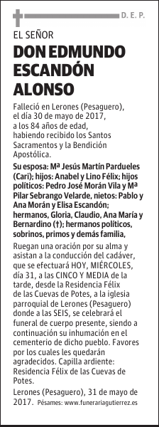 D. EDMUNDO ESCANDÓN ALONSO