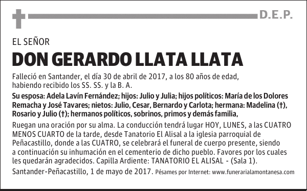 DON GERARDO LLATA LLATA