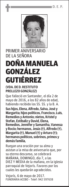 Doña Manuela González Gutiérrez