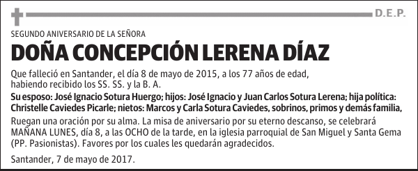 DOÑA CONCEPCIÓN LERENA DÍAZ