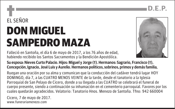 DON MIGUEL SAMPEDRO MAZA
