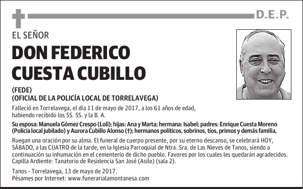 DON FEDERICO CUESTA CUBILLO