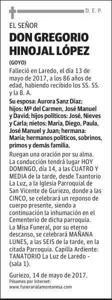 DON GREGORIO HINOJAL LÓPEZ