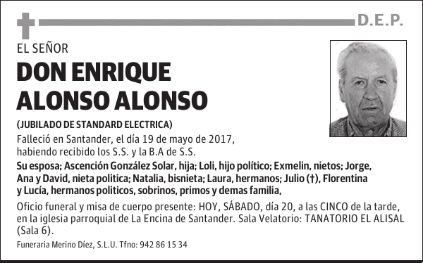 Don ENRIQUE ALONSO ALONSO