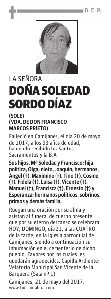Doña Soledad Sordo Díaz