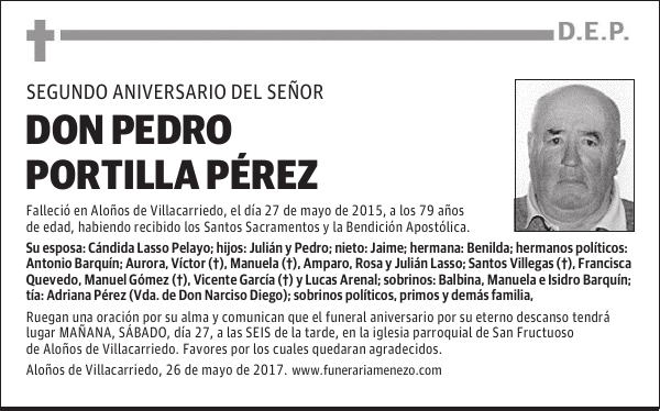 DON PEDRO PORTILLA PEREZ