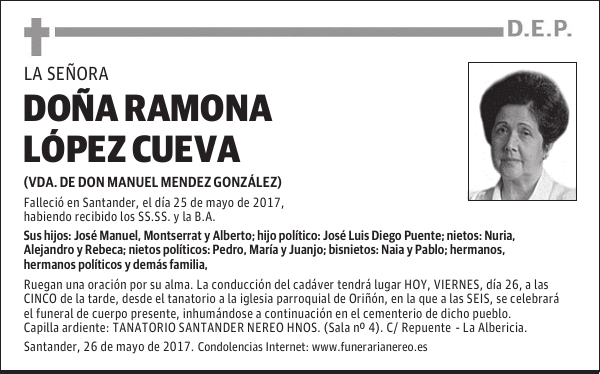 DOÑA RAMONA LOPEZ CUEVA