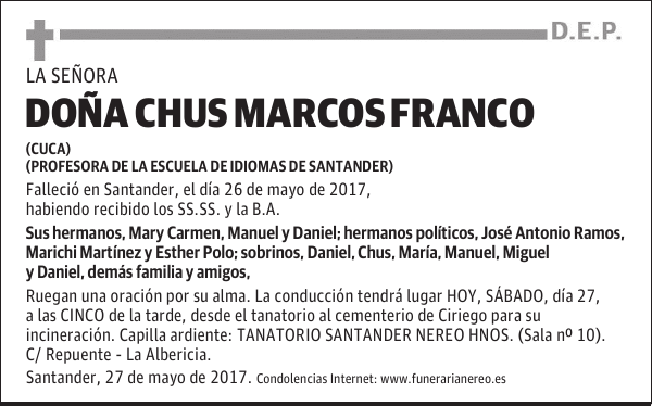 DOÑA CHUS MARCOS FRANCO