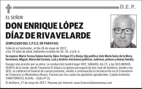 DON ENRIQUE LÓPEZ DÍAZ DE RIVAVELARDE