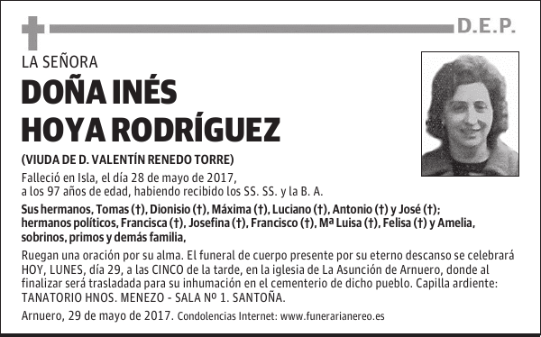 DOÑA INES HOYA RODRIGUEZ