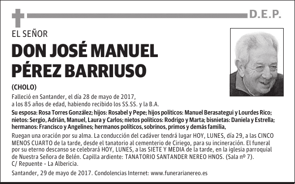 DON JOSE MANUEL PEREZ BARRIUSO