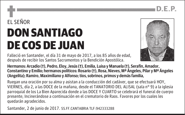 DON SANTIAGO DE COS DE JUAN