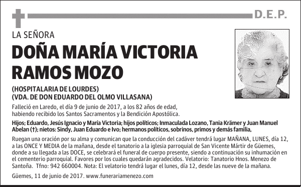 Doña María Victoria Ramos Mozo