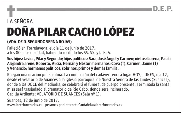 Da. PILAR CACHO LÓPEZ