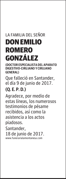 DON EMILIO ROMERO GONZÁLEZ