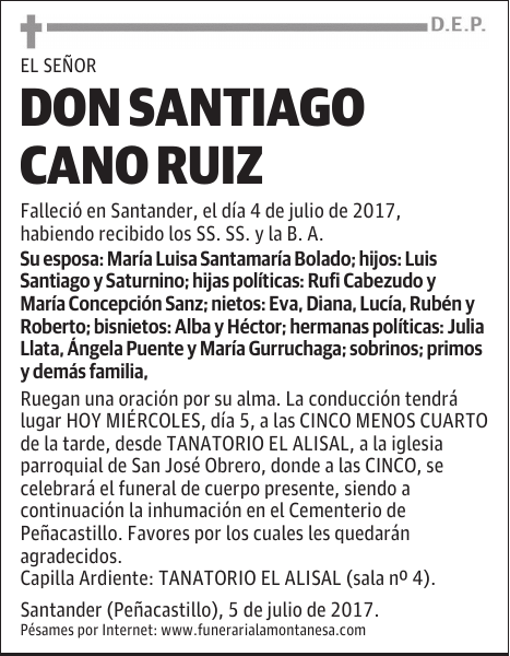 DON SANTIAGO CANO RUIZ