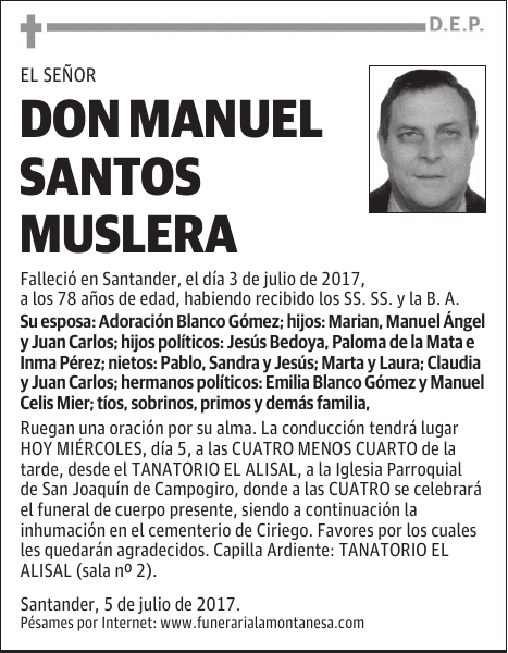 DON MANUEL SANTOS MUSLERA