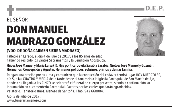 DON MANUEL MADRAZO GONZÁLEZ