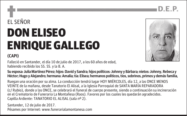 DON ELISEO ENRIQUE GALLEGO