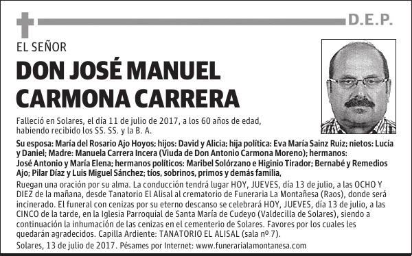 DON JOSÉ MANUEL CARMONA CARRERA