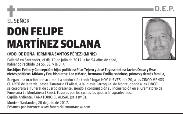DON FELIPE MARTÍNEZ SOLANA