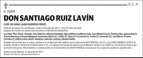 DON SANTIAGO RUIZ LAVÍN