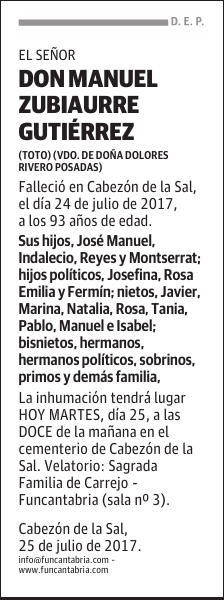 DON MANUEL ZUBIAURRE GUTIÉRREZ