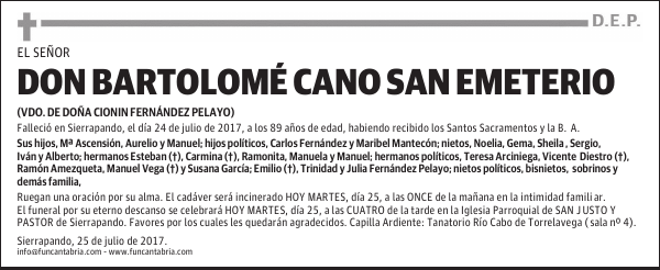 DON BARTOLOMÉ CANO SAN EMETERIO