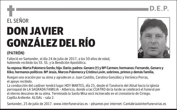 DON JAVIER GONZÁLEZ DEL RÍO