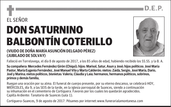 DON SATURNINO BALBONTIN COTERILLO