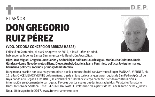 Don Gregorio Ruiz Pérez