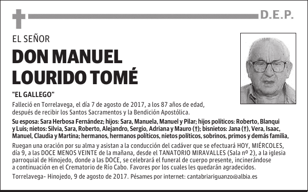 DON MANUEL LOURIDO TOME