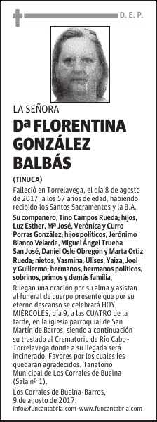 Doña Florentina González Balbás
