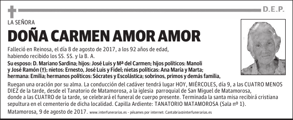 Dª CARMEN AMOR AMOR