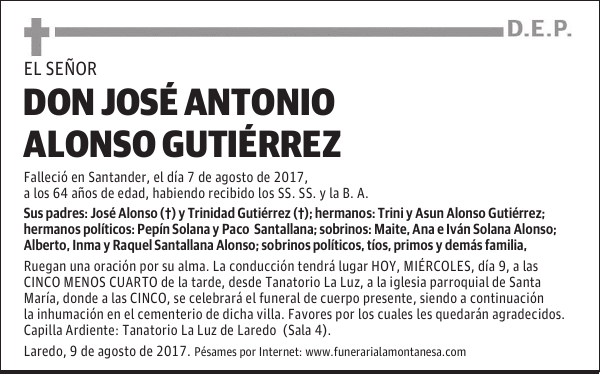 DON JOSE ANTONIO ALONSO GUTIERREZ