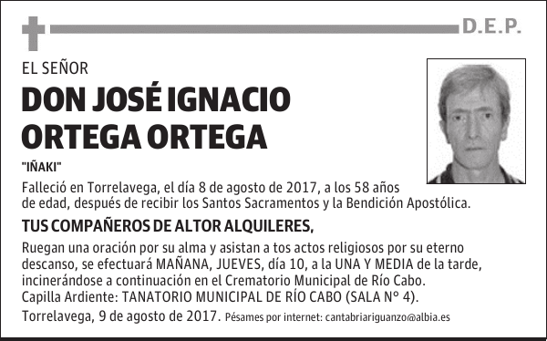 DON JOSE IGNACIO ORTEGA ORTEGA