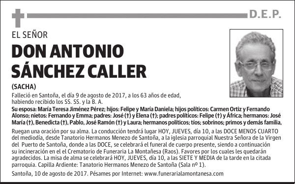 DON ANTONIO SÁNCHEZ CALLER