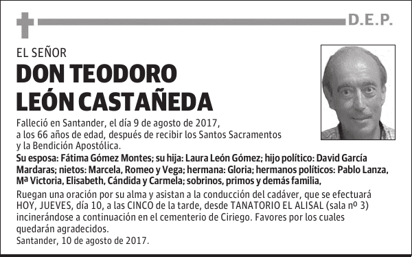 DON TEODORO LEÓN CASTAÑEDA