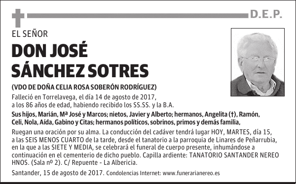 DON JOSE SANCHEZ SOTRES