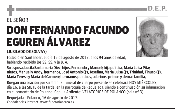 DON FERNANDO FACUNDO EGUREN ÁLVAREZ