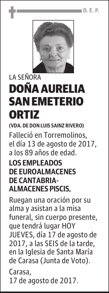 Aurelia San Emeterio Ortiz