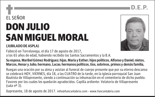 Don Julio San Miguel Moral