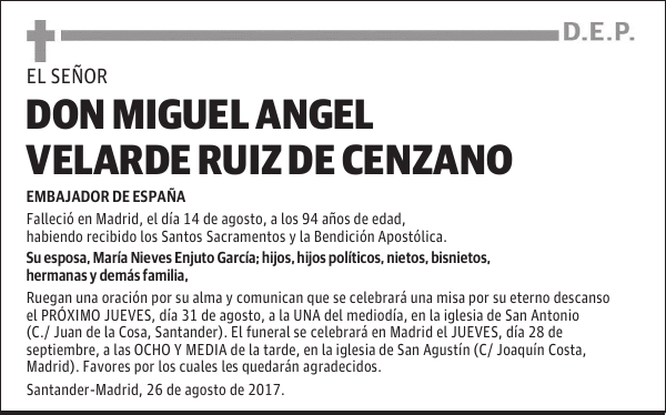 Miguel Angel Velarde Ruiz de Cenzano