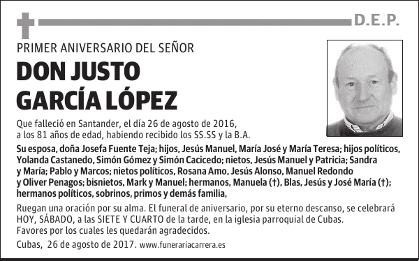 DON JUSTO GARCIA LOPEZ