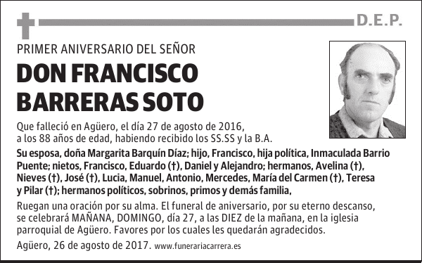 DON FRANCISCO BARRERAS SOTO