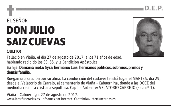 DON JULIO SAIZ CUEVAS