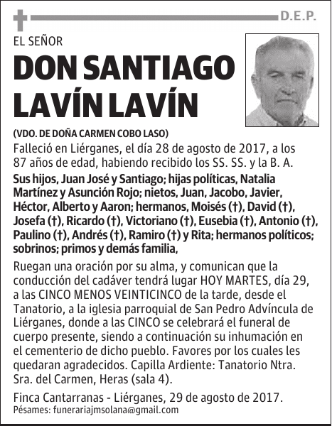 DON SANTIAGO LAVÍN LAVÍN